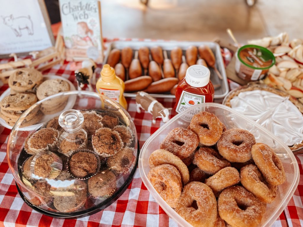 Charlotte's Web Book Club Party food ideas
